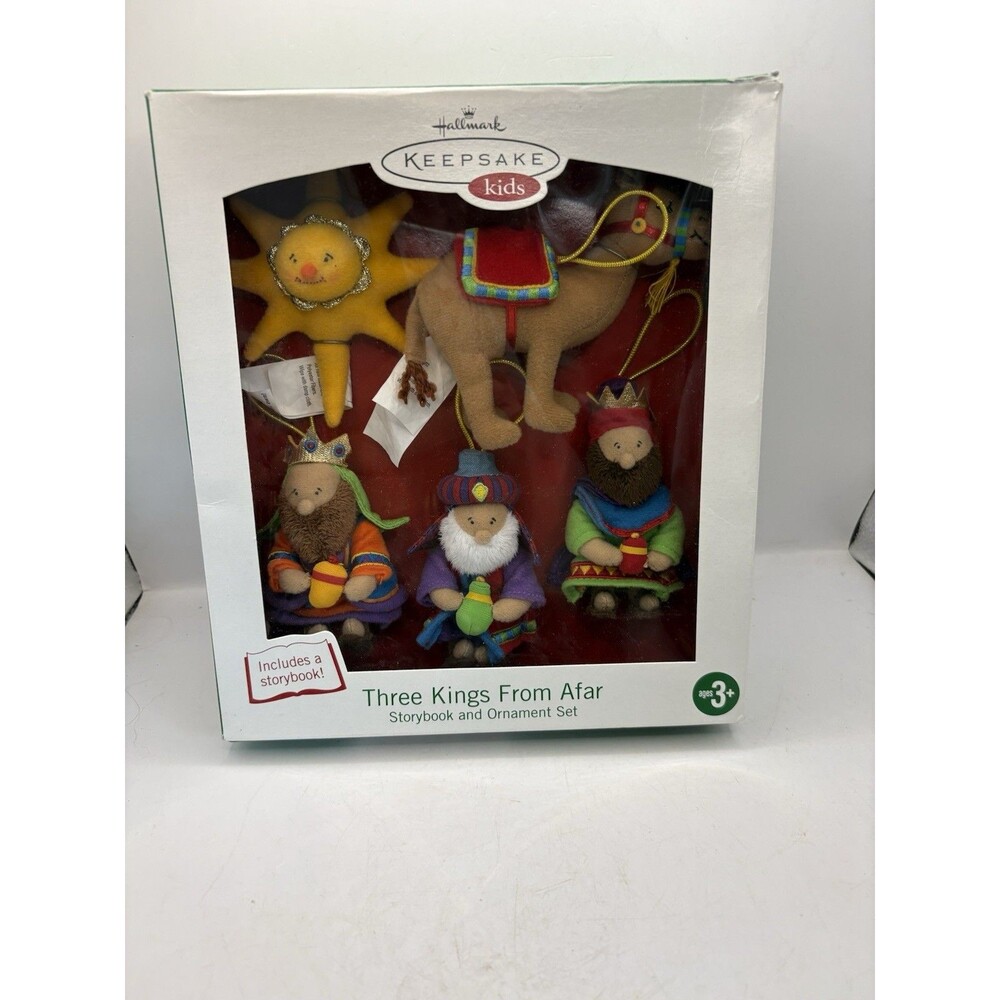Hallmark Keepsake Kids Three Kings From Afar Storybook and Plush Ornament Set
